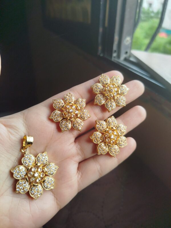 combo set with chain zircon