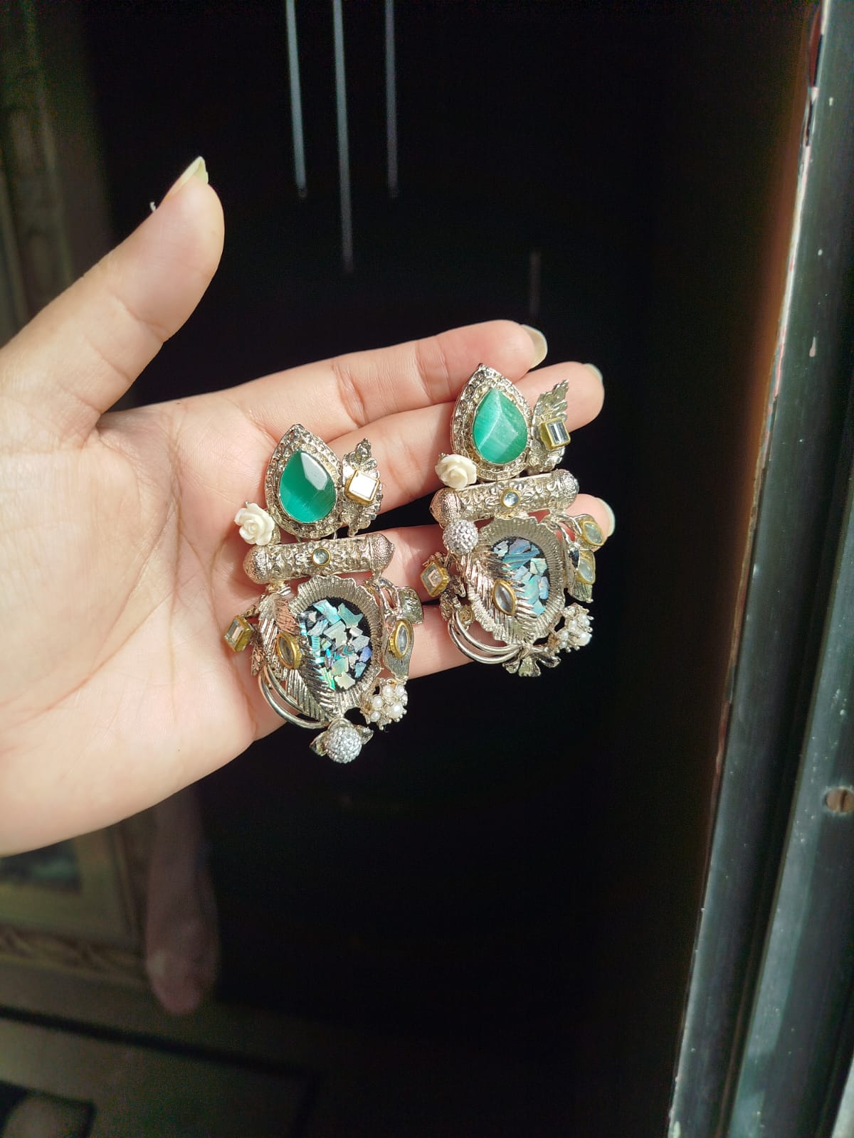 Silver Turkish earings - Image 3