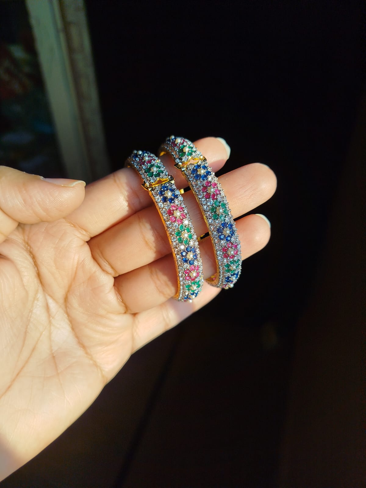 Gold plated bangles